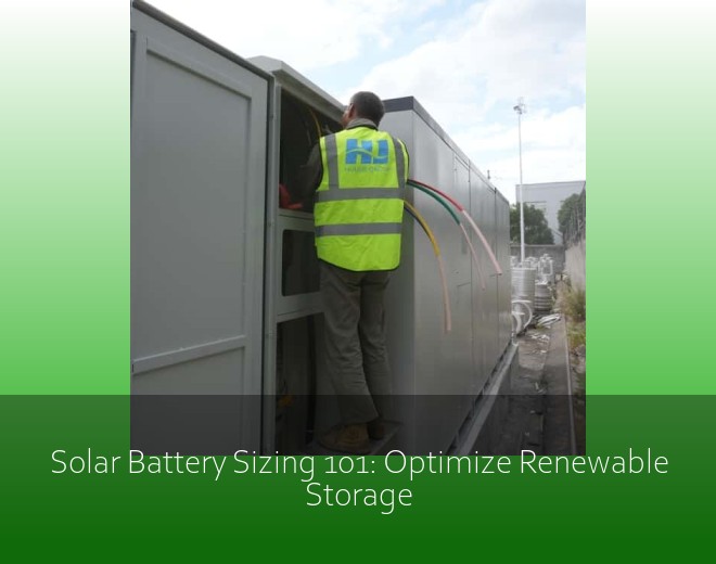 Solar Battery Sizing 101: Optimize Renewable Storage